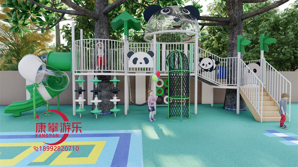 幼兒園戶外熊貓造型非標